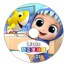 5 DVDs - Little Angel Com Baby Shark e Joãozinho EM PORTUGUÊS!!! Kits